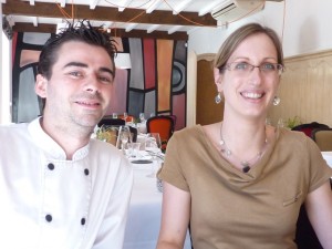 Sébastien Gouguet (chef) et sa compagne (en salle)
