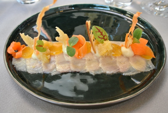 Axel Rochette Carpaccio d’espadon, vinaigrette passion – Joelle Rochette